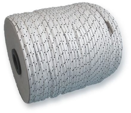 1 meter polyester lijn 12mm wit met zwart identificatiedraad