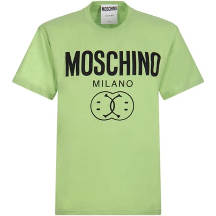 Moschino Milano Double Smiley Groen T-shirt