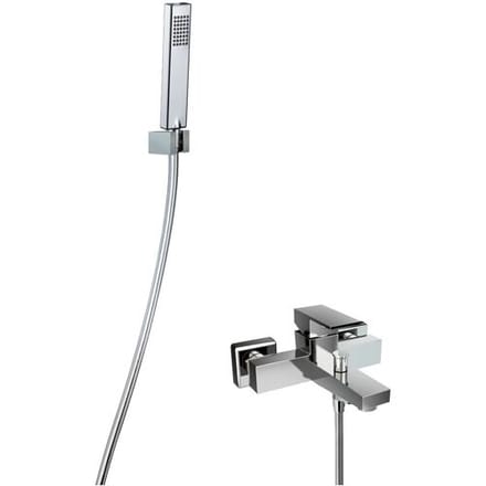 HSK Shower-Set 3.09 angular, with bath single lever mixer AP and hand shower 1000309
