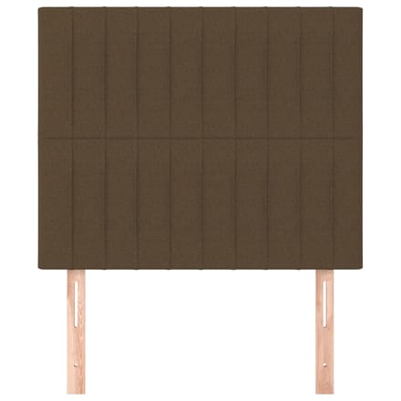 vidaXL - Hoofdbord - donkerbruin - 80x5x118/128 - cm - stof