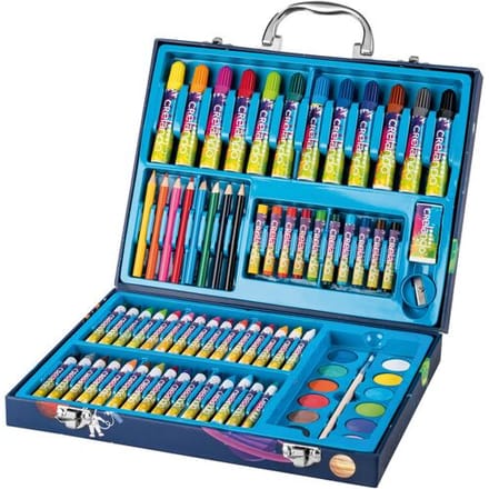 CRELANDO Kinder tekenkoffer 76-delig (Heelal)