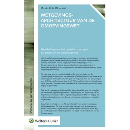 Wetgevingsarchitectuur Van De Omgevingswet