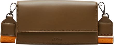 s.Oliver Schoudertas City Bag Brown Olijfgroen