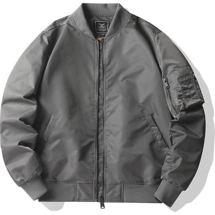 Herfst en Winter Stoere Kerel Jas Bomberjack Heren Vliegjack 5XL gray