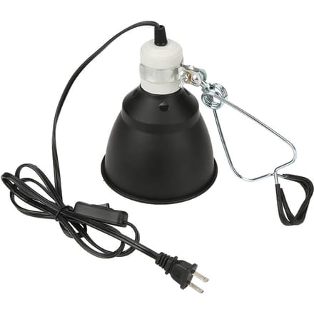 Lampe Chauffante Reptile Tortue UVA/UVB Support de Lampe pour Éleveuse de Poussins Basking black