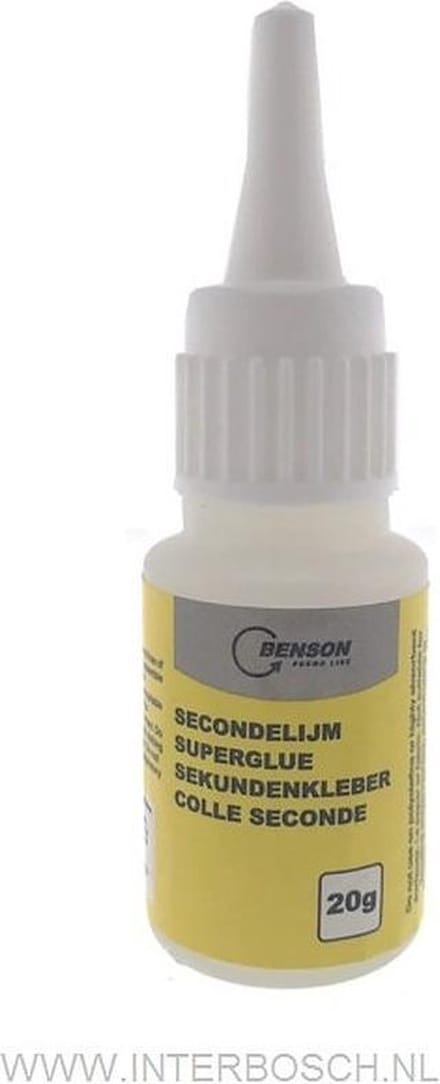 Benson Secondelijm - Snelle hechting - 20 gram - Cyanoacrylaat - Flacon