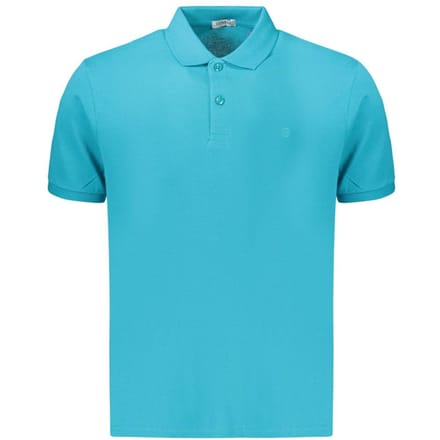 Coveri Moving Azzurro Katoenen Heren Polo