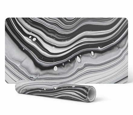 Antislip bureauonderlegger met abstract golvenpatroon, 90x45 cm