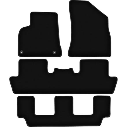 BASIC zwarte veloursmatten voor: Peugeot 5008 I 7 personen (2009-2017)