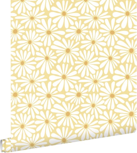 ESTAhome behang madeliefjes pastel geel - 0.53 x 10.05 m - 132006
