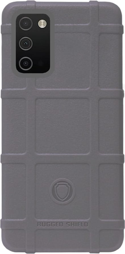 RUGGED SHIELD Rubber Bumper Case Hoesje Geschikt voor Samsung Galaxy A03s - Grijs