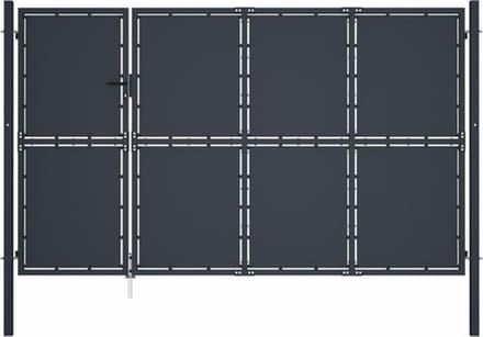 vidaXL - Tuinpoort - staal - 350x175 - cm - antraciet