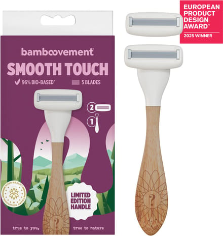Bamboovement Smooth Touch Limited Edition Premium Scheermes Dames | 5 Zweedse Mesjes - Inclusief 2 Navulmesjes