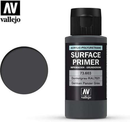 Vallejo Hobbyverf Acrylverf - 73603 Panzer Grey - Primer - Acryl (60 ml) Verf flesje - 60 ml