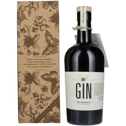 Schneeberger jenever Schneeberger Dry Gin 43,5% Vol. 0,5l in geschenkverpakking