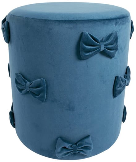 Strik Poef fluweel navy 35x35x40cm