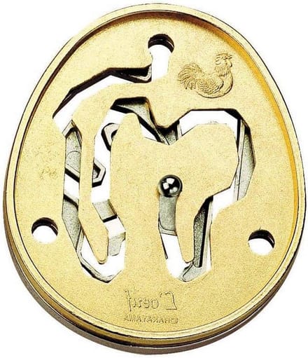 Metal Puzzel - Hersenkraker - Mentale Uitdaging - Niveau 4 Moeilijkheid - Ei Vorm - Metaal