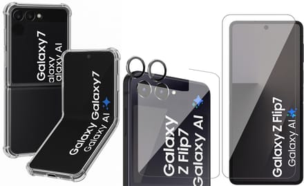 Hoesje geschikt voor Samsung Galaxy Z Flip 7 - Screenprotector Volledig Dekkend Premium PET & Camera Protector - Shockproof Transparant