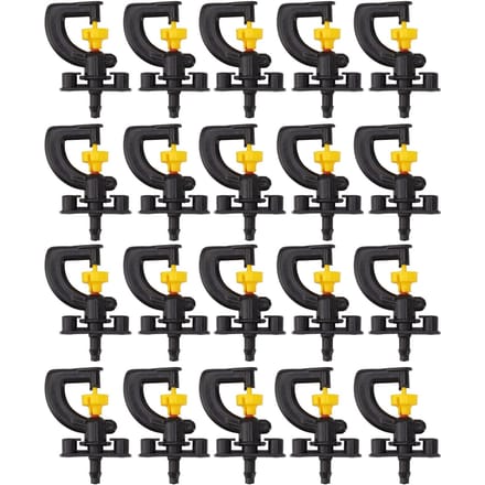 20 stuks G-type vernevelsproeiers Professionele bevochtigings- en koelsproeiers voor boerderij black