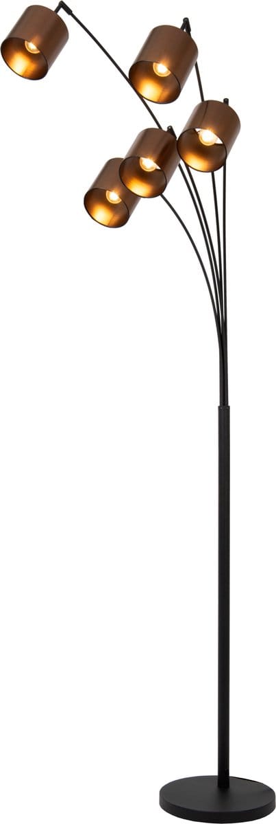 Lucide RANKOS - Vloerlamp - 5xE14 - Zwart