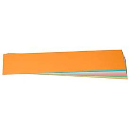 Presentatiekaartjes, titelstroken, 95 x 450 mm, 100 stuks, diverse kleuren