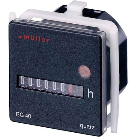 Müller BG 40.17 12-48V DC Bedrijfsurenteller Roltelwerk