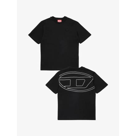 Diesel Jongens t-shirt tboggymegovald oversized zwart