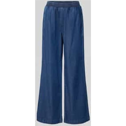 Wide leg stoffen broek in jeanslook
