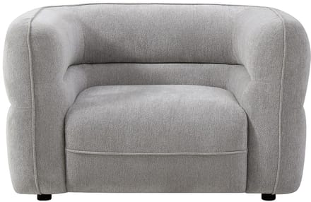 Vente-unique Fauteuil in grijze chenille stof -TALIENA