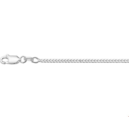 Zilver Gerhodineerde Collier gourmet 2 1329686 50 cm