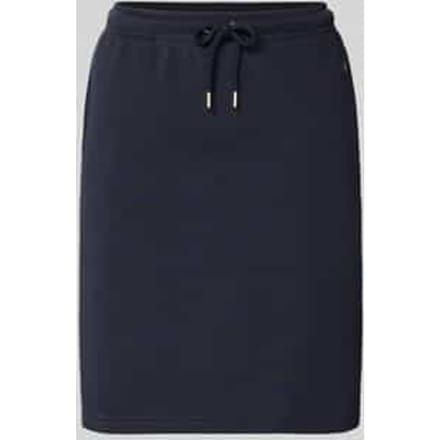 Knie-lange sweatrok met labelstitching