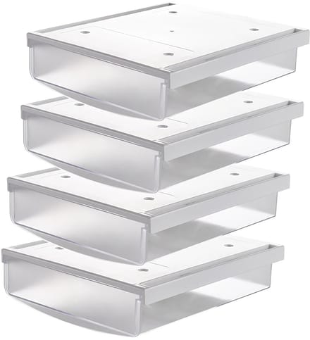 Unyqoos® Set van vier zelfklevende onderbureau-opbergladen voor extra ruimte