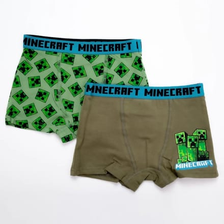 Minecraft kinderboxershorts 2 stuks/pack 10 jaar