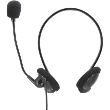 PC-Office-headset NHS-P100' met nekband, stereo, zwart