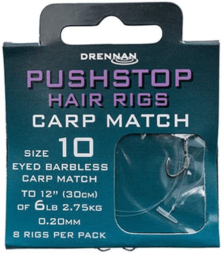 Drennan - Onderlijnen Pushstop Hair RIgs Carp Match - Drennan