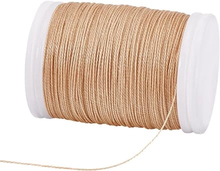 0.5mm Gewaxed Koord - 130 Yards Bruin Polyester Touw voor DIY Armbanden, Kettingen en Macramé Projecten