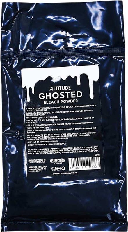 Attitude Hair Dye - Ghosted Hair Bleach Powder (50g) Haarbleekmiddel - Haarverf blond - Wit