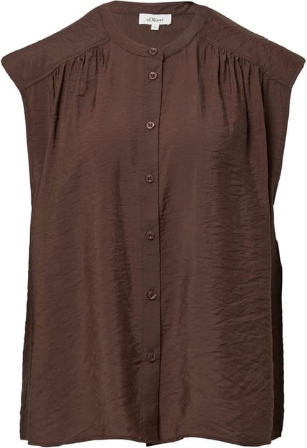Mouwloze Blouse van Gemengde Viscose Casual Pasvorm Dames s.Oliver