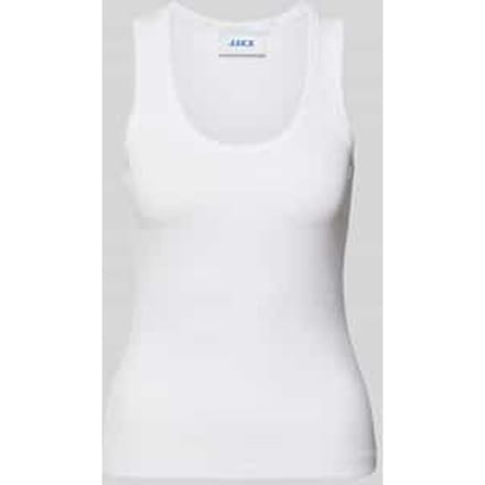 Tanktop met ribstructuur model 'FRIDA'