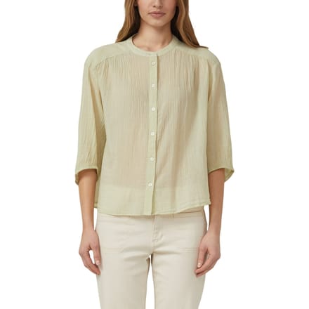 s.Oliver - female - Lichtgewicht katoenen blouse met 3/4 mouwen en textuur