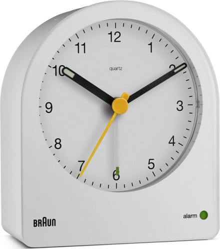 Braun BC22W - Wekker - Analoog - Stil uurwerk - Wit