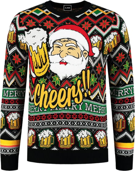 Foute Kersttrui - Santa Cheers - Volwassenen