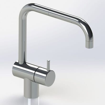 Vola cold water washbasin pillar tap, double swivel spout, projection 20 cm
