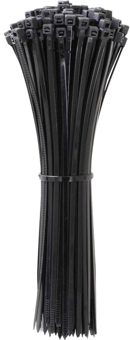 Quadrios 24CA372 24CA372 Kabelbinder 250 mm 7.6 mm Zwart UV-gestabiliseerd 100 stuk(s)