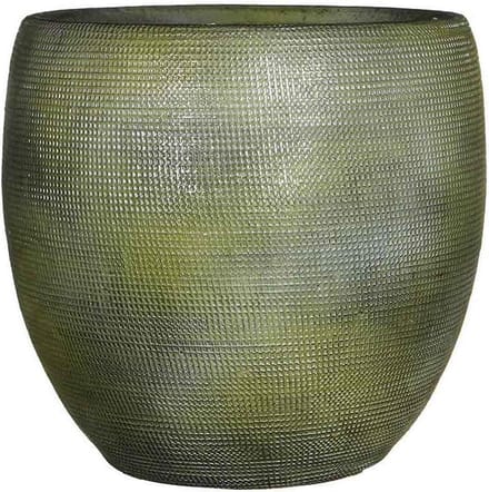 Mica Decorations ingmar pot groen relief maat in cm: 27 x 27