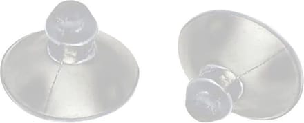 2x Zuignap met glasbuffer - 35 x 11 x 20mm - Transparant