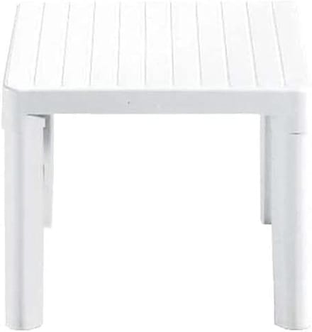 Salontafel voor buiten - Witte kunsthars tafel 47 x 47 x 38 cm