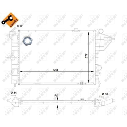 Radiator, motorkoeling NRF 503508