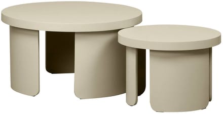 sweeek - Set van 2 ronde nesttafels, salontafel - luma