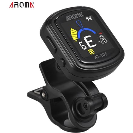 AROMA AT-105 Oplaadbare Clip-on Tuner Kleurenscherm Ingebouwde batterij voor black